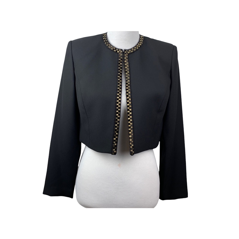 Women Cropped Cardigan Bolero Vintage Karen Miller New York Jacket 10 P